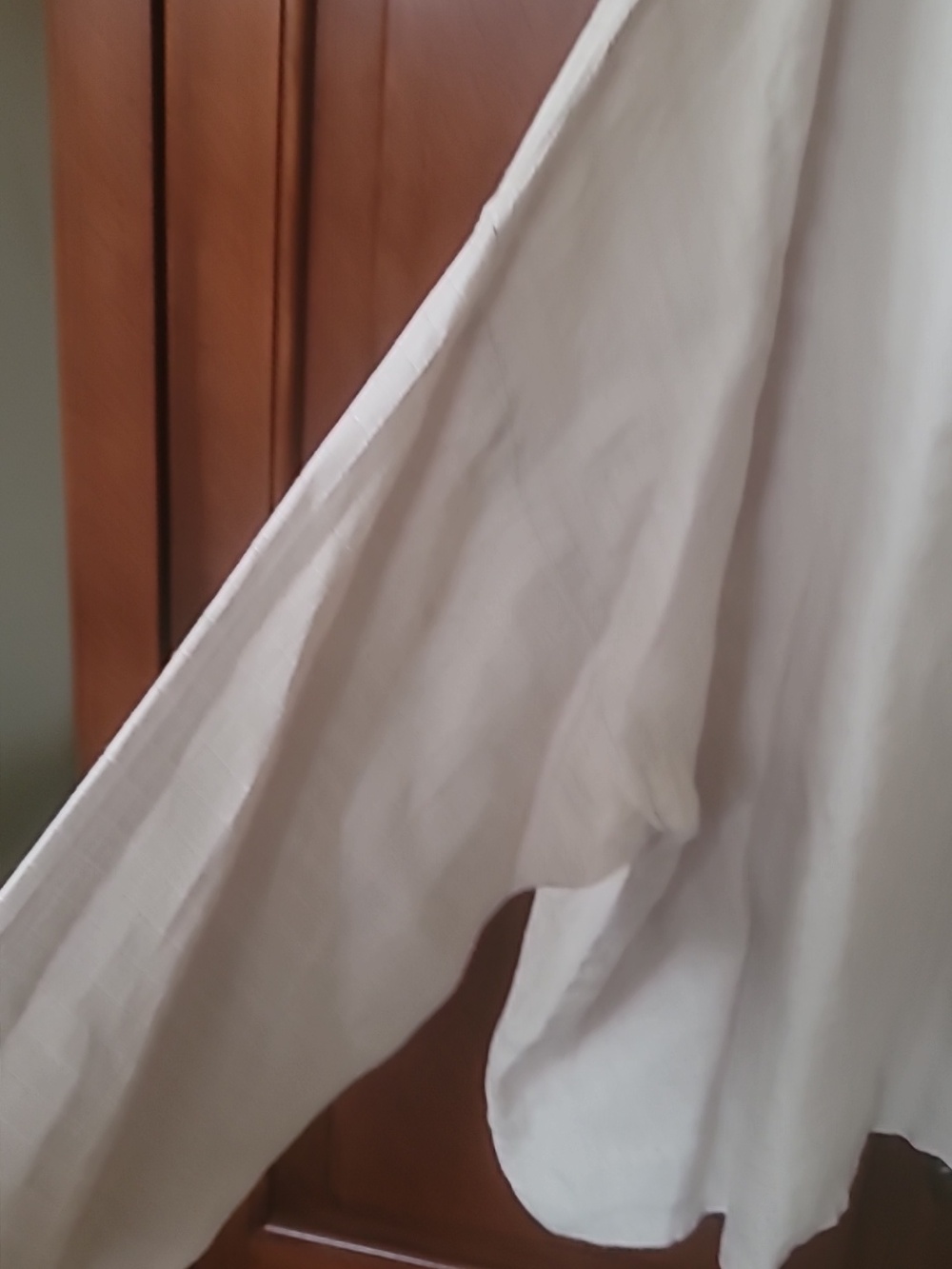 Eileen Fisher Cream Button-Front Irish Linen Lagenlook Top L - Picture 2 of 11